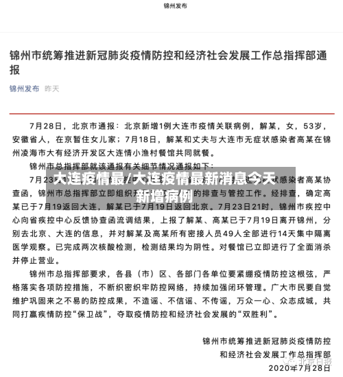 大连疫情最/大连疫情最新消息今天新增病例