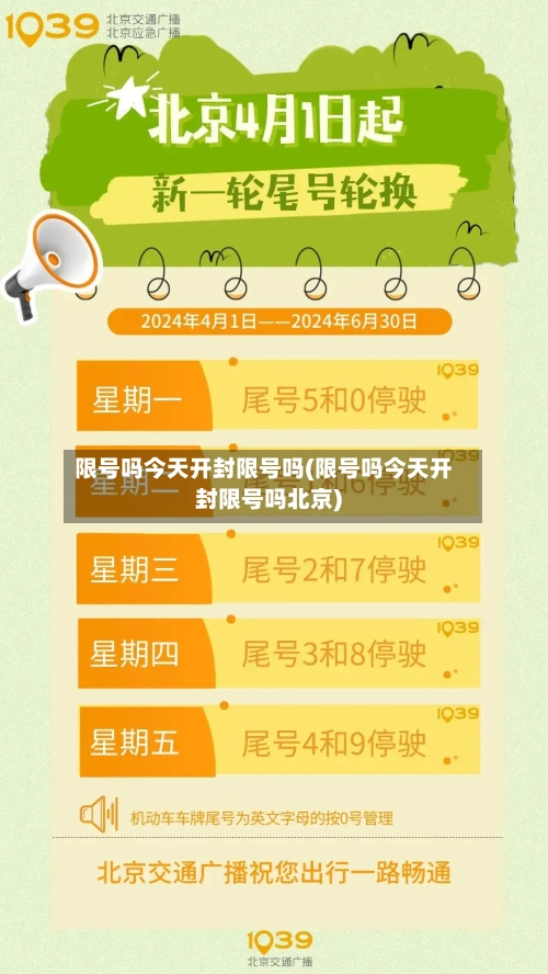 限号吗今天开封限号吗(限号吗今天开封限号吗北京)