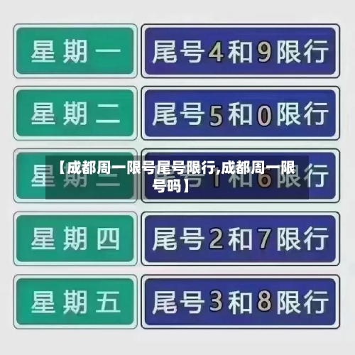 【成都周一限号尾号限行,成都周一限号吗】