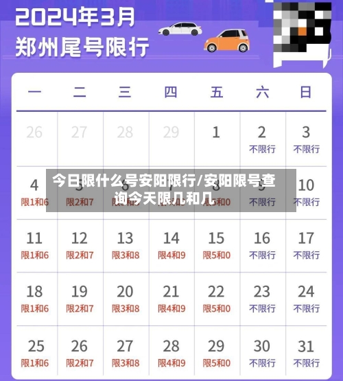 今日限什么号安阳限行/安阳限号查询今天限几和几