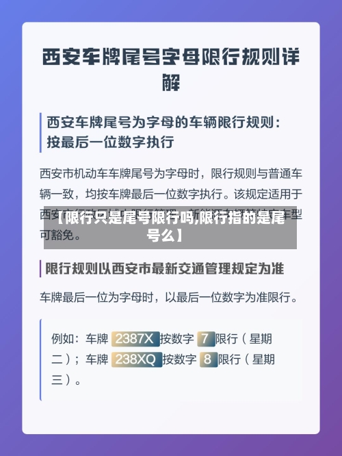 【限行只是尾号限行吗,限行指的是尾号么】