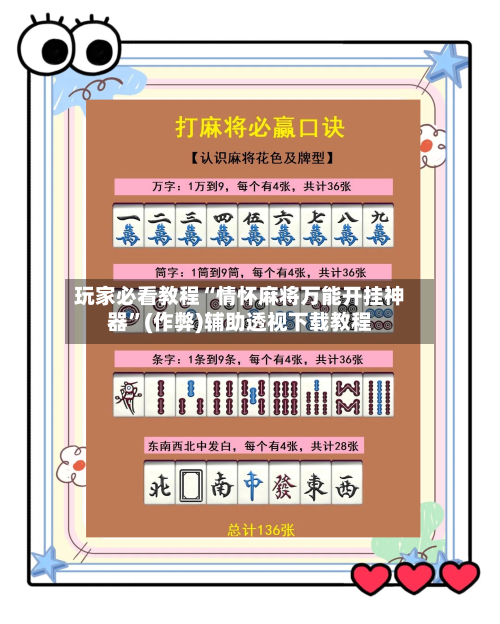 玩家必看教程“情怀麻将万能开挂神器”(作弊)辅助透视下载教程