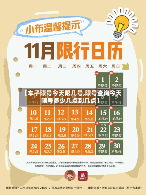 【车子限号今天限几号,限号查询今天限号多少几点到几点】