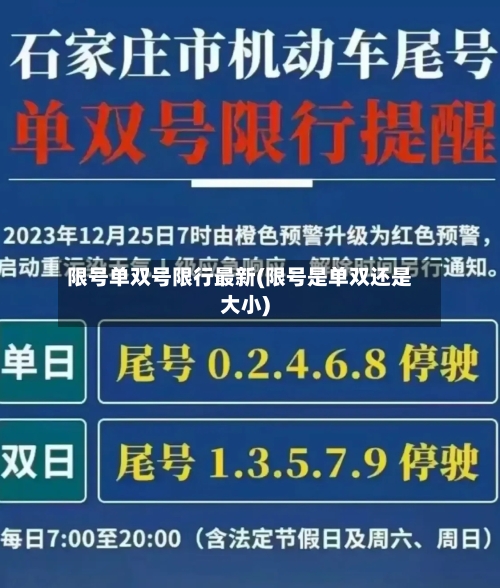 限号单双号限行最新(限号是单双还是大小)
