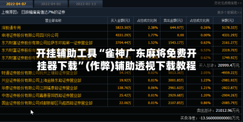 开挂辅助工具“雀神广东麻将免费开挂器下载”(作弊)辅助透视下载教程