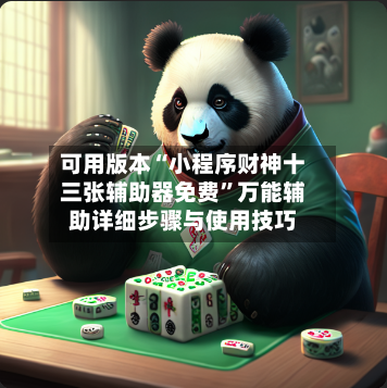 可用版本“小程序财神十三张辅助器免费”万能辅助详细步骤与使用技巧