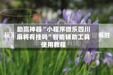 助赢神器“小程序微乐四川麻将有挂吗”智能辅助工具使用教程