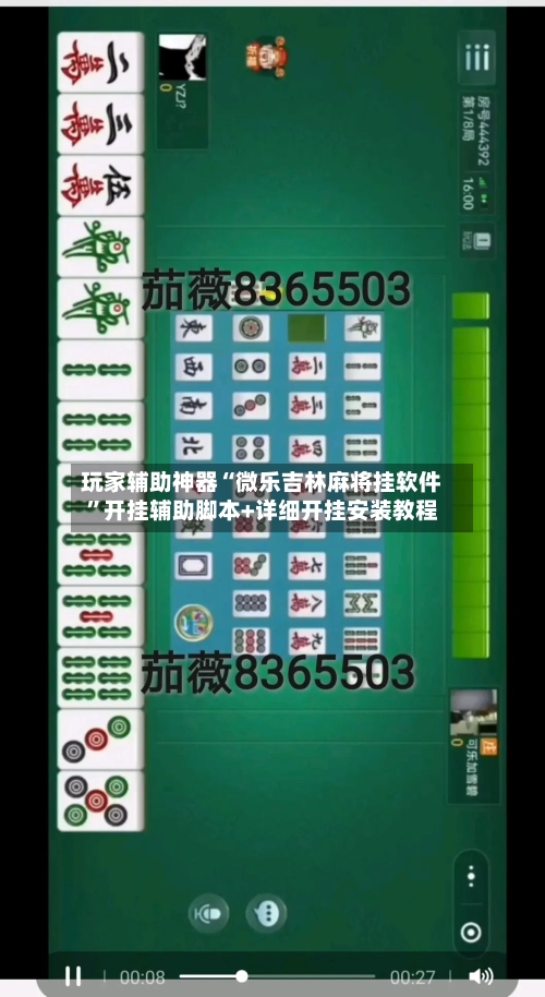 玩家辅助神器“微乐吉林麻将挂软件”开挂辅助脚本+详细开挂安装教程