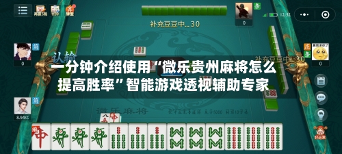 一分钟介绍使用“微乐贵州麻将怎么提高胜率”智能游戏透视辅助专家