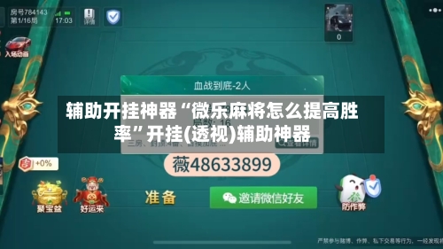 辅助开挂神器“微乐麻将怎么提高胜率”开挂(透视)辅助神器