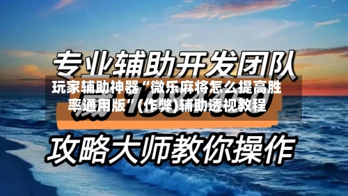 玩家辅助神器“微乐麻将怎么提高胜率通用版”(作弊)辅助透视教程
