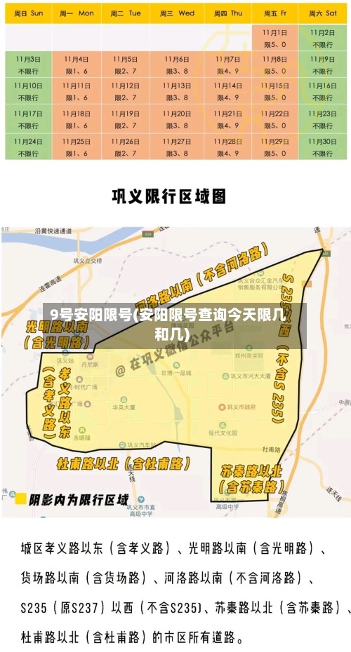 9号安阳限号(安阳限号查询今天限几和几)