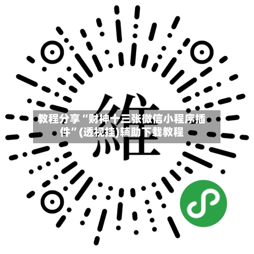 教程分享“财神十三张微信小程序插件”(透视挂)辅助下载教程