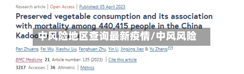 中风险地区查询最新疫情/中风风险