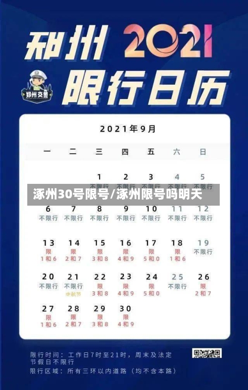 涿州30号限号/涿州限号吗明天