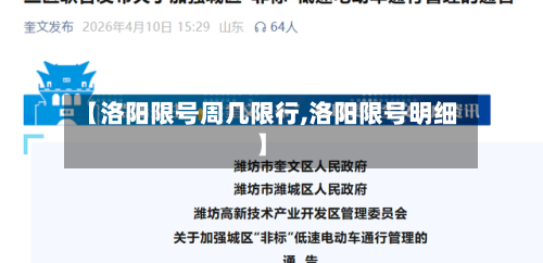 【洛阳限号周几限行,洛阳限号明细】