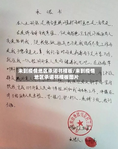 未到疫情地区承诺书模板/未到疫情地区承诺书模板图片