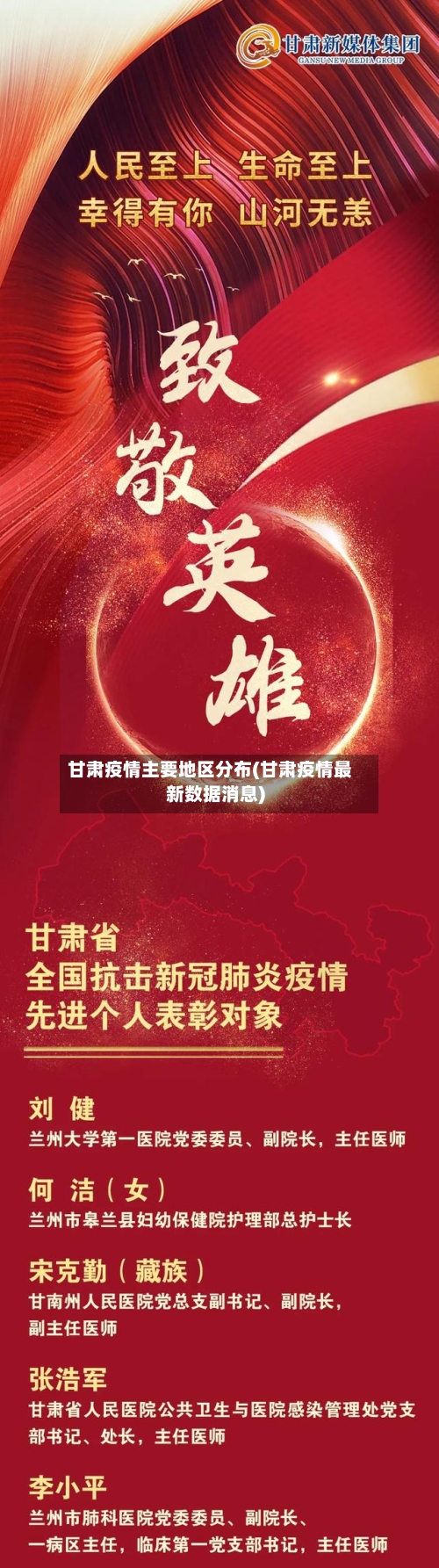 甘肃疫情主要地区分布(甘肃疫情最新数据消息)