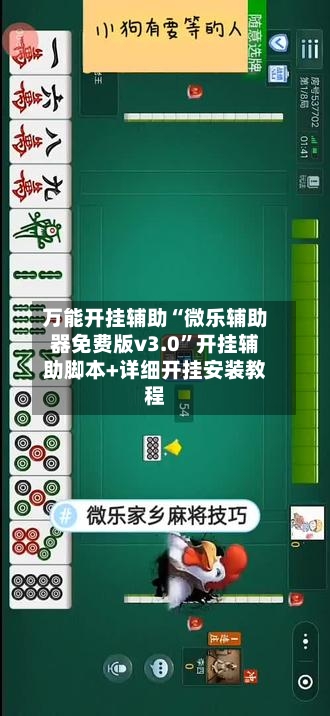 万能开挂辅助“微乐辅助器免费版v3.0”开挂辅助脚本+详细开挂安装教程