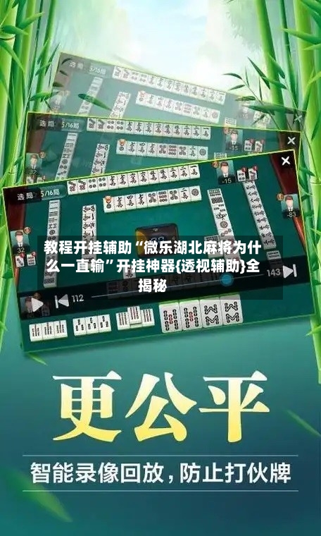 教程开挂辅助“微乐湖北麻将为什么一直输”开挂神器{透视辅助}全揭秘