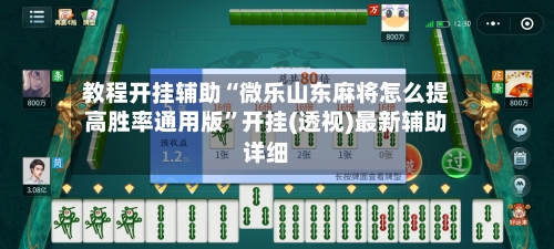 教程开挂辅助“微乐山东麻将怎么提高胜率通用版”开挂(透视)最新辅助详细