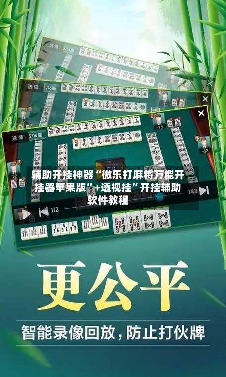 辅助开挂神器“微乐打麻将万能开挂器苹果版”+透视挂”开挂辅助软件教程