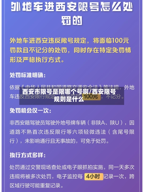 西安市限号是限哪个号啊/西安限号规则是什么