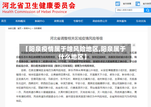【阳泉疫情属于啥风险地区,阳泉属于什么地区】