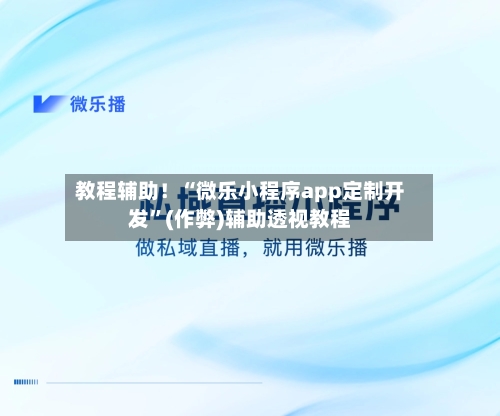 教程辅助！“微乐小程序app定制开发”(作弊)辅助透视教程
