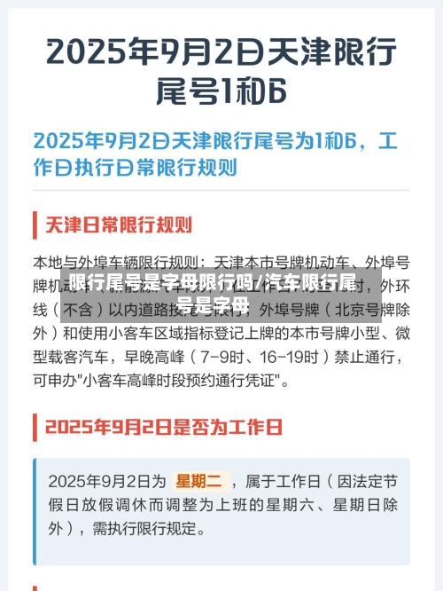限行尾号是字母限行吗/汽车限行尾号是字母