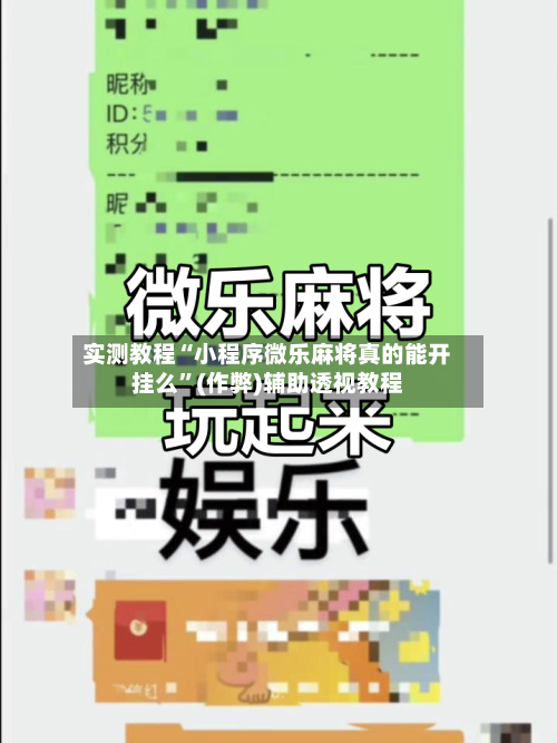 实测教程“小程序微乐麻将真的能开挂么”(作弊)辅助透视教程