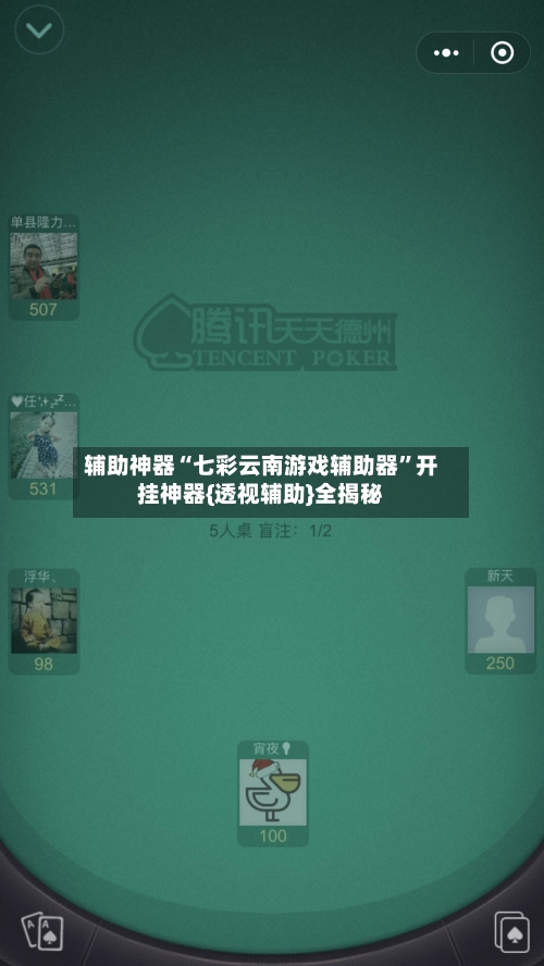 辅助神器“七彩云南游戏辅助器”开挂神器{透视辅助}全揭秘