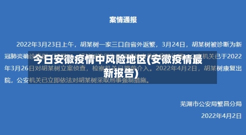 今日安徽疫情中风险地区(安徽疫情最新报告)