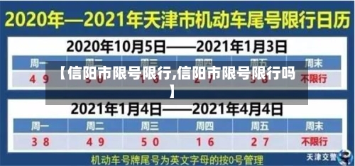 【信阳市限号限行,信阳市限号限行吗】