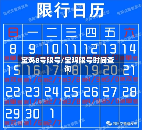 宝鸡8号限号/宝鸡限号时间查询